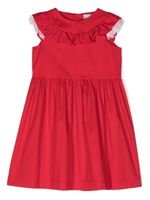 Il Gufo ruffle-trim cotton dress - Rouge - thumbnail