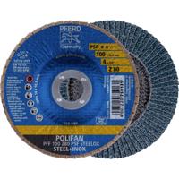 PFERD TOOLS 69300662 PFF 100 Z 80 PSF STEELOX/16,0 Lamellenschijf Diameter 100 mm Boordiameter 16 mm RVS, Staal 10 stuk(s)
