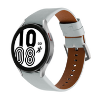 leren bandje - Grijs - Samsung Galaxy Watch 4 - 40mm & 44mm - thumbnail