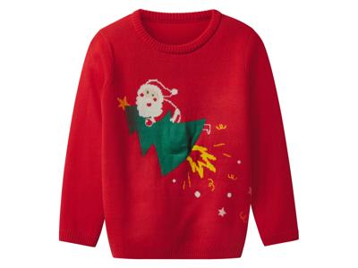 lupilu Kinder kersttrui met lampjes (Rood, 122/128)