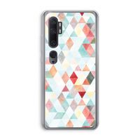 Gekleurde driehoekjes pastel: Xiaomi Mi Note 10 Transparant Hoesje