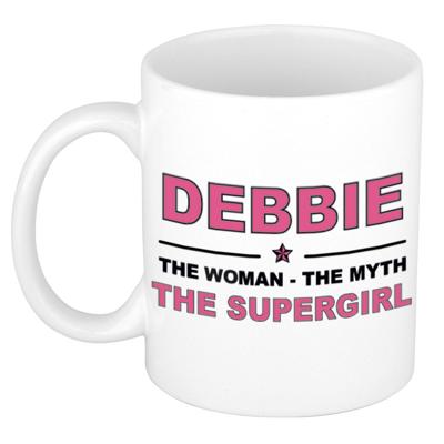 Debbie cadeau mok - Woman Myth Supergirl - naam koffiemok - 300 ml - collega - moederdag
