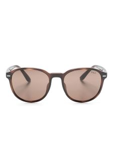 Polo Ralph Lauren lunettes de soleil rondes transparentes - Marron