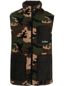 MC2 Saint Barth gilet zippé à imprimé camouflage - Vert