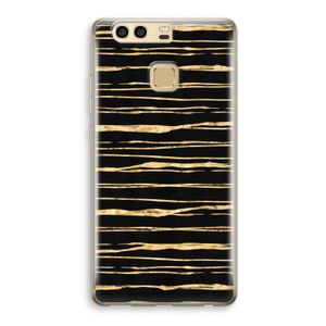 Gouden strepen: Huawei P9 Transparant Hoesje