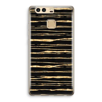 Gouden strepen: Huawei P9 Transparant Hoesje