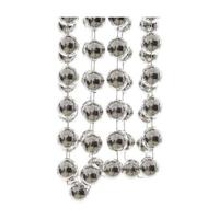 Kralenslinger XXL - 2x - zilver - 270 cm - D2 cm - kunststof - kerstboomversiering