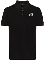 DSQUARED2 polo à imprimé Icon - Noir