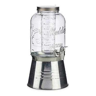 Kruik Vivalto DW6004S DW6004S Transparant Zilverkleurig Zilver Metaal Kristal Plastic 3,8 L Cooler Kraan