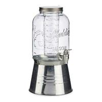 Kruik Vivalto DW6004S DW6004S Transparant Zilverkleurig Zilver Metaal Kristal Plastic 3,8 L Cooler Kraan