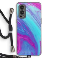 Zweverige regenboog: OnePlus Nord 2 5G Transparant Hoesje met koord