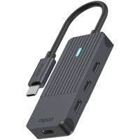 Rapoo USB-C Hub, USB-C naar USB-C, grijs USB Hub Zwart