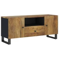 vidaXL Tv-meubel 105x33,5x46 cm massief mangohout en bewerkt hout - thumbnail