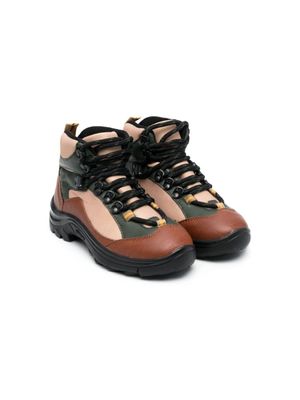 Stella McCartney Kids bottines lacées à design colour block - Vert