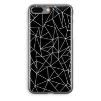 Geometrische lijnen wit: iPhone 8 Plus Transparant Hoesje Geometrische lijnen wit: iPhone 8 Plus Transparant Hoesje