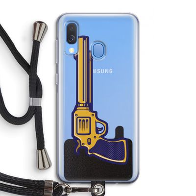 Pew Pew Pew: Samsung Galaxy A40 Transparant Hoesje met koord