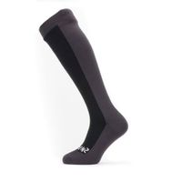 Sealskinz Worstead Cold weather knee fietssok met Hydrostop zwart/grijs XL