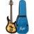 Flight Rock Series Mini Bass Ukulele Poplar Burl solid body elektrische bas-ukelele met deluxe gigbag