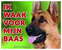 Duitse Herder Waakbord - Ik waak voor mijn baas Duitse Herder Waakbord - Ik waak voor mijn baas