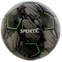 SportX Voetbal 22 cm 330-350 g Zwart/Grijs/Neon Groen - thumbnail