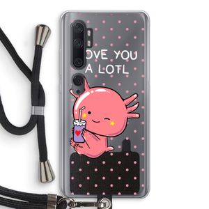 Love You A Lotl: Xiaomi Mi Note 10 Transparant Hoesje met koord