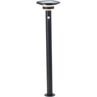 Buitenpaal - BRILLIANT - GARVINA - LED en solar - Bewegingsmelder - RVS en kunststof - 4 W - Zwart