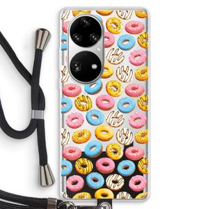 Pink donuts: Huawei P50 Pro Transparant Hoesje met koord