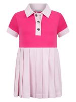 Moncler Enfant robe-polo à logo appliqué - Rose - thumbnail