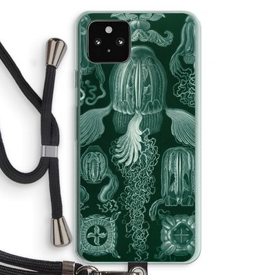 Haeckel Cubomedusae: Pixel 5a 5G Transparant Hoesje met koord