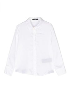 Balmain Kids logo-jacquard shirt - Blanc