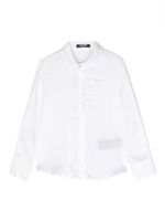 Balmain Kids chemise à logo en jacquard - Blanc