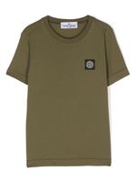 Stone Island Junior logo-patch cotton T-shirt - Vert