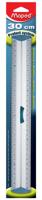 Maped lat Aluminium, dubbele graduatie, 30 cm