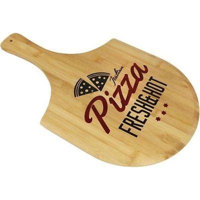 Houten bamboe serveerplank/snijplank voor pizza 53,5 x 30,5 cm