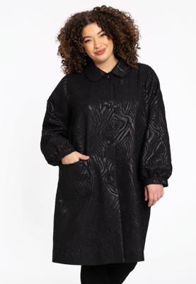 Yoek Lange jas SARAH | Zwart | Maat 58/60