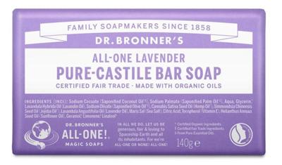 Dr Bronners Barsoap lavendel 140 Gram