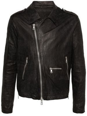 Giorgio Brato veste de moto en cuir - Noir