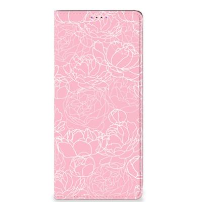 Samsung Galaxy A22 5G Smart Cover White Flowers