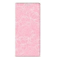 Samsung Galaxy A22 5G Smart Cover White Flowers