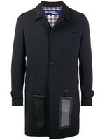 Junya Watanabe Comme des Garçons Pre-Owned manteau droit à détail de paneaux solaires - Bleu - thumbnail