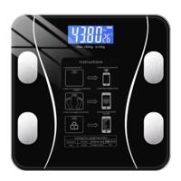 Ruhhy Personen LCD weegschaal - glas - 26 x 26 cm - digitaal - tot 180 kilo
