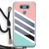 Strepen pastel: LG G6 Transparant Hoesje met koord