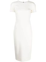 Victoria Beckham robe en crêpe à manches courtes - Blanc Victoria Beckham robe en crêpe à manches courtes - Blanc
