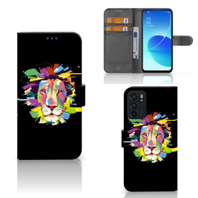 OPPO Reno6 5G Leuk Hoesje Lion Color OPPO Reno6 5G Leuk Hoesje Lion Color
