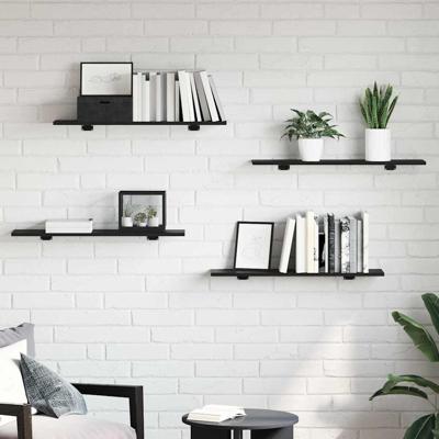Boekenplank Bord 4 pcs Zwart 100 x 40 x 1.5cm Spaanplaat