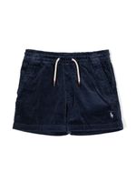 Ralph Lauren Kids short en velours côtelé à logo brodé - Bleu