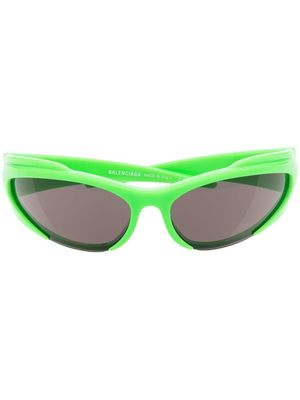 Balenciaga Eyewear lunettes de soleil à monture ovale - Vert