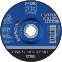 PFERD 62215326 E 150-7 ZIRKON SGP STEEL Afbraamschijf gebogen Diameter 150 mm Boordiameter 22.23 mm Staal 10 stuk(s) - thumbnail