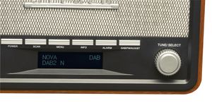 Denver DAB Radio met Bluetooth - Digitale Radio – Retro Radio – DAB+ / FM Radio - DAB18 – Hout