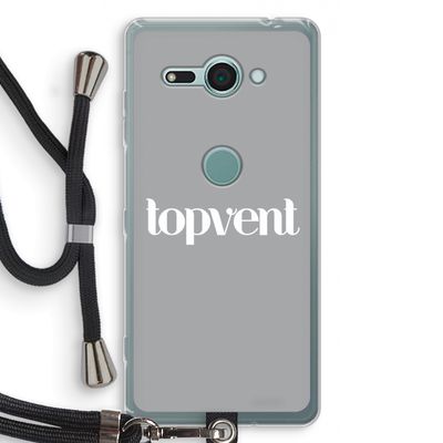 Topvent Grijs Wit: Sony Xperia XZ2 Compact Transparant Hoesje met koord